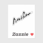 Unterschrift Jeremy Bentham Aufkleber (Blatt)