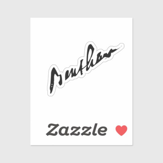 Unterschrift Jeremy Bentham Aufkleber (Blatt)