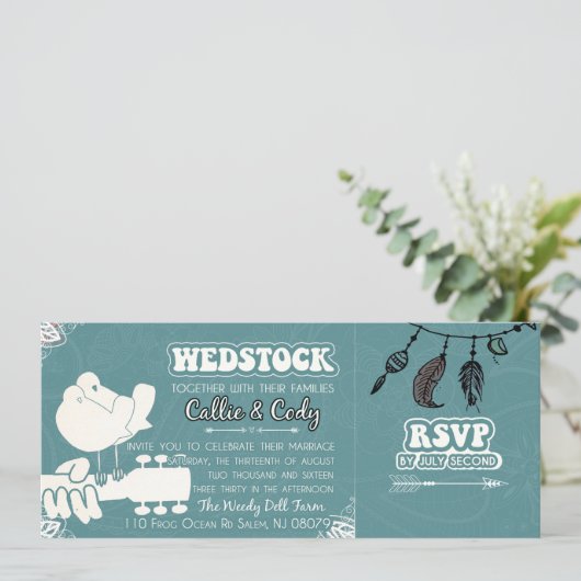 Unterschrift: Matte 4" x 9,25", Standard-Weißenvel Einladung (Stehend Vorderseite)