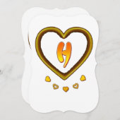 Unterschrift mit dem Buchstaben h, Einladung (Vorne/Hinten)