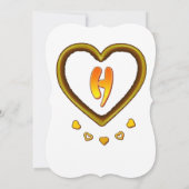 Unterschrift mit dem Buchstaben h, Einladung (Rückseite)