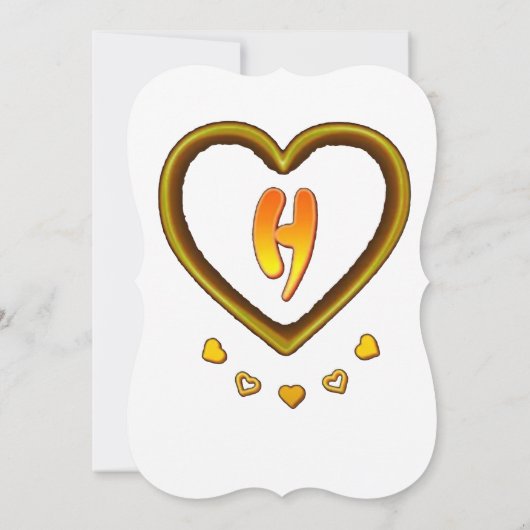 Unterschrift mit dem Buchstaben h, Einladung (Rückseite)