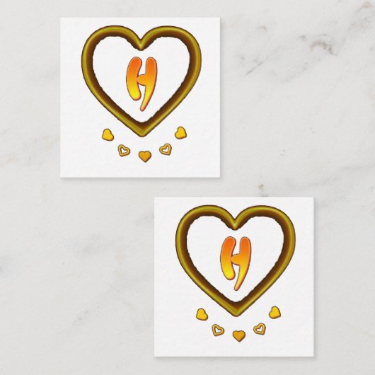 Unterschrift mit dem Buchstaben h, Mitteilungskarte (Vorne/Hinten)