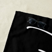 Unterschrift MR Strandhandtuch, schwarz & weiß, mi Strandtuch (Beispiel)