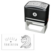 Unterschrift niedlicher Einhorn-Individuelle Name- Permastempel (Beispiel)