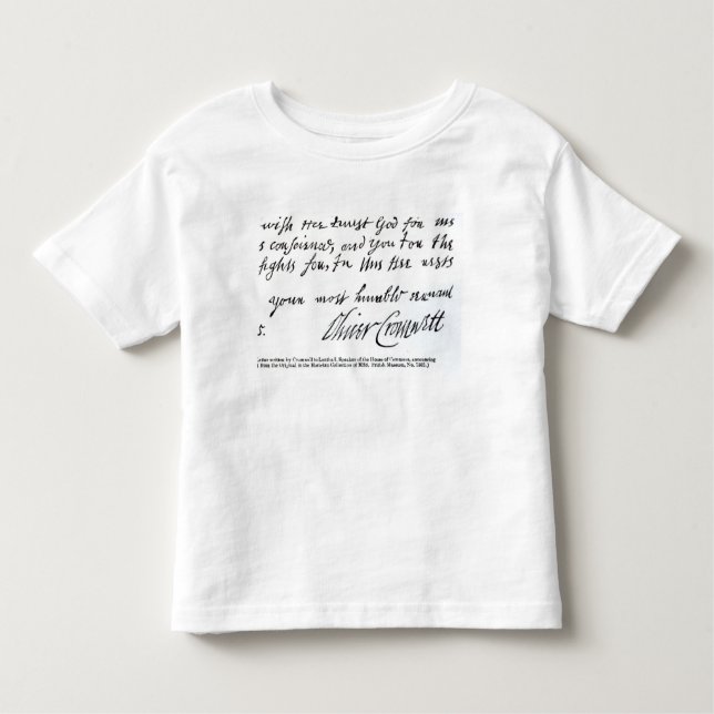 Unterschrift Oliver Cromwell, von Kleinkind T-shirt (Vorderseite)