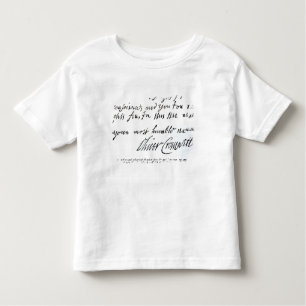Unterschrift Oliver Cromwell, von Kleinkind T-shirt