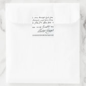 Unterschrift Oliver Cromwell, von Quadratischer Aufkleber (Tasche)