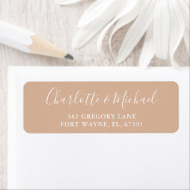 Unterschrift Schrift Tan Taupe Hochzeit Rücksendea