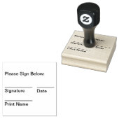 Unterschrift und Datum Gummistempel (Stempel)
