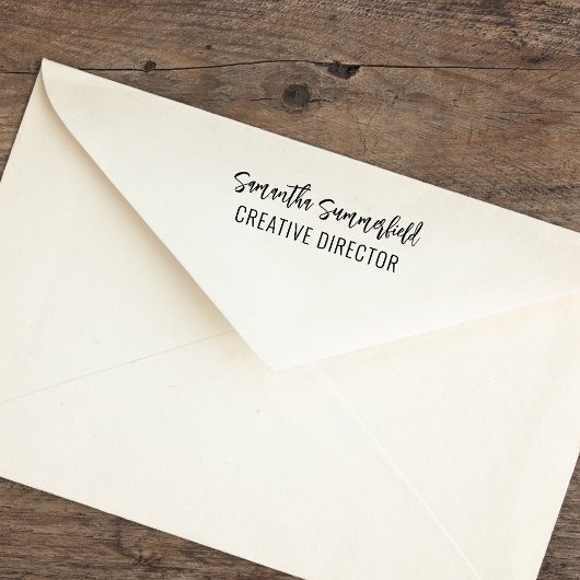 Unterschrift und Unternehmenstitel hinzufügen Permastempel