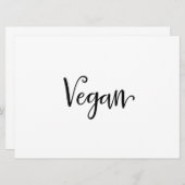 Unterschrift "Vegane" Ernährungsbedürfnisse | Kall (Vorne/Hinten)