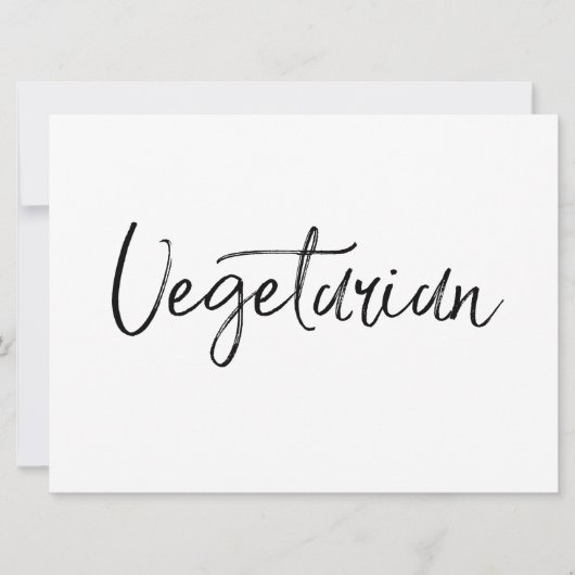 Unterschrift "Vegetarian" | Stilvolle Handschrift (Vorderseite)