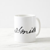 Unterschrift von Adam Smith Kaffeetasse (VorderseiteRechts)