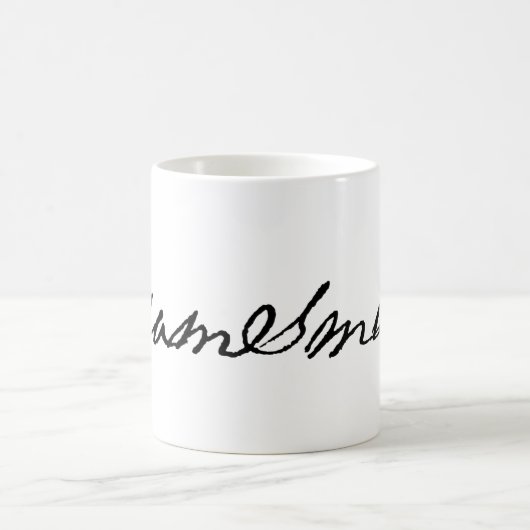 Unterschrift von Adam Smith Kaffeetasse (Mittel)