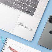 Unterschrift von Arthur Rimbaud Aufkleber (Laptop mit iPhone)