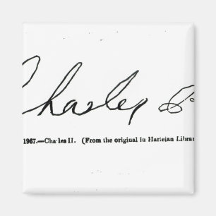 Unterschrift von Charles II Magnet