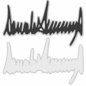 Unterschrift von Donald Trump-Autograph Aufkleber (Vorderseite)