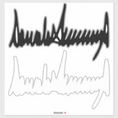 Unterschrift von Donald Trump-Autograph Aufkleber (Blatt)
