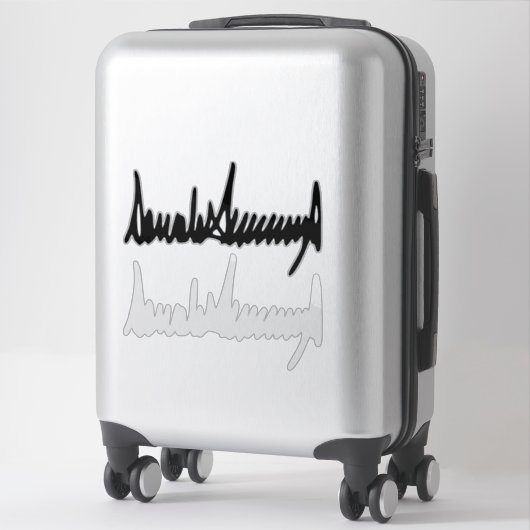 Unterschrift von Donald Trump-Autograph Aufkleber (Koffer)