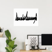 Unterschrift von Donald Trump-Autograph Poster (Heimbüro)