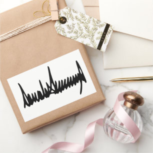 Unterschrift von Donald Trump-Autograph Rechteckiger Aufkleber
