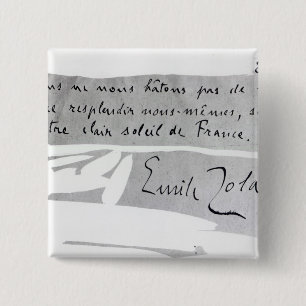 Unterschrift von Emile Zola Button