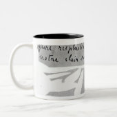 Unterschrift von Emile Zola Zweifarbige Tasse (Links)