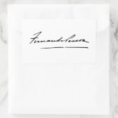 Unterschrift von Fernando Pessoa Rechteckiger Aufkleber (Tasche)