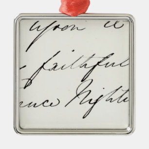 Unterschrift von Florence Nightingale Silbernes Ornament