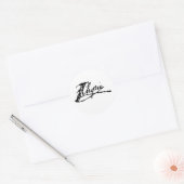 Unterschrift von Frédéric Chopin Runder Aufkleber (Umschlag)