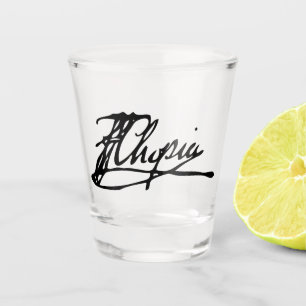 Unterschrift von Frédéric Chopin Schnapsglas