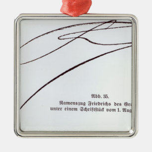 Unterschrift von Frederick das große Silbernes Ornament