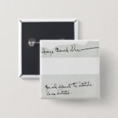 Unterschrift von George Bernard Shaw Button (Vorne & Hinten)