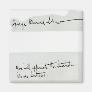 Unterschrift von George Bernard Shaw Magnet