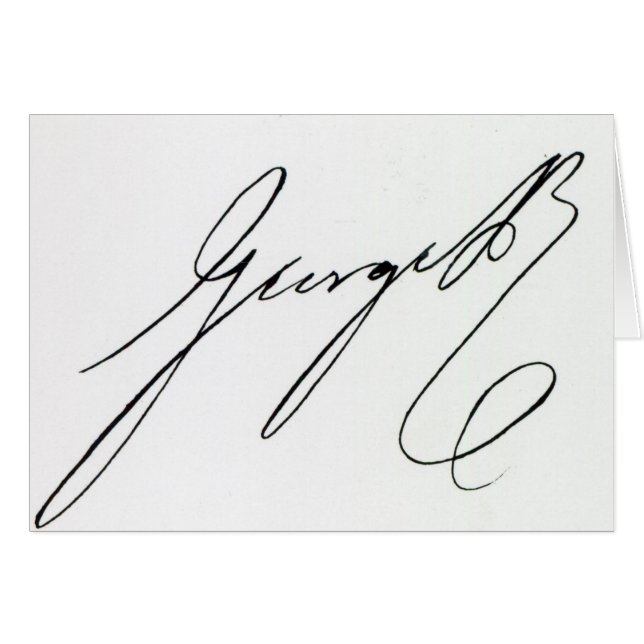Unterschrift von George IV (Vorderseite (Horizontal))