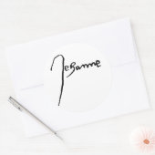 Unterschrift von Jeanne d'Arc Runder Aufkleber (Umschlag)