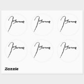 Unterschrift von Jeanne d'Arc Runder Aufkleber (Blatt)