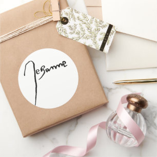 Unterschrift von Jeanne d'Arc Runder Aufkleber