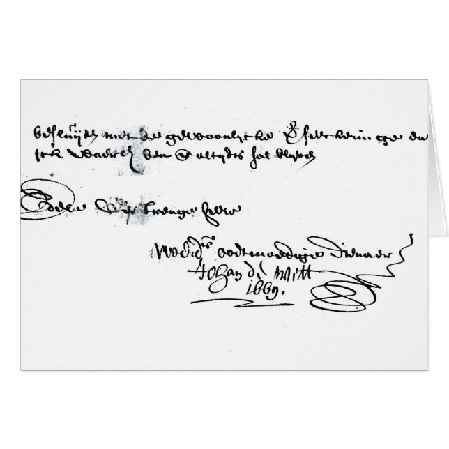 Unterschrift von Johan de Witt (Vorderseite (Horizontal))