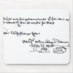 Unterschrift von Johan de Witt Mousepad