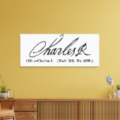 Unterschrift von König Charles I. Leinwanddruck (Insitu (Wohnzimmer))