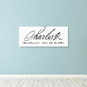 Unterschrift von König Charles I. Leinwanddruck (Insitu (Holzboden))