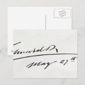 Unterschrift von König Edward VII., 29. Mai 1906 Postkarte (Vorne/Hinten)
