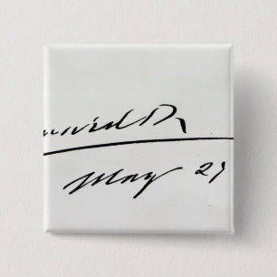 Unterschrift von König Edward VII, am 29. Mai 190 Button