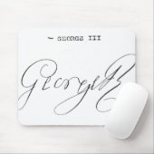 Unterschrift von König George III Mousepad (Mit Mouse)