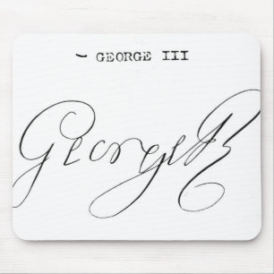 Unterschrift von König George III Mousepad