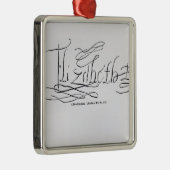 Unterschrift von Königin Elizabeth I. Ornament Aus Metall (Rechts)