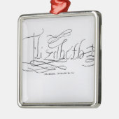 Unterschrift von Königin Elizabeth I. Ornament Aus Metall (Links)