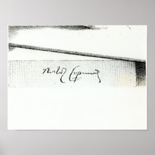 Unterschrift von Nicolaus Kopernikus Poster